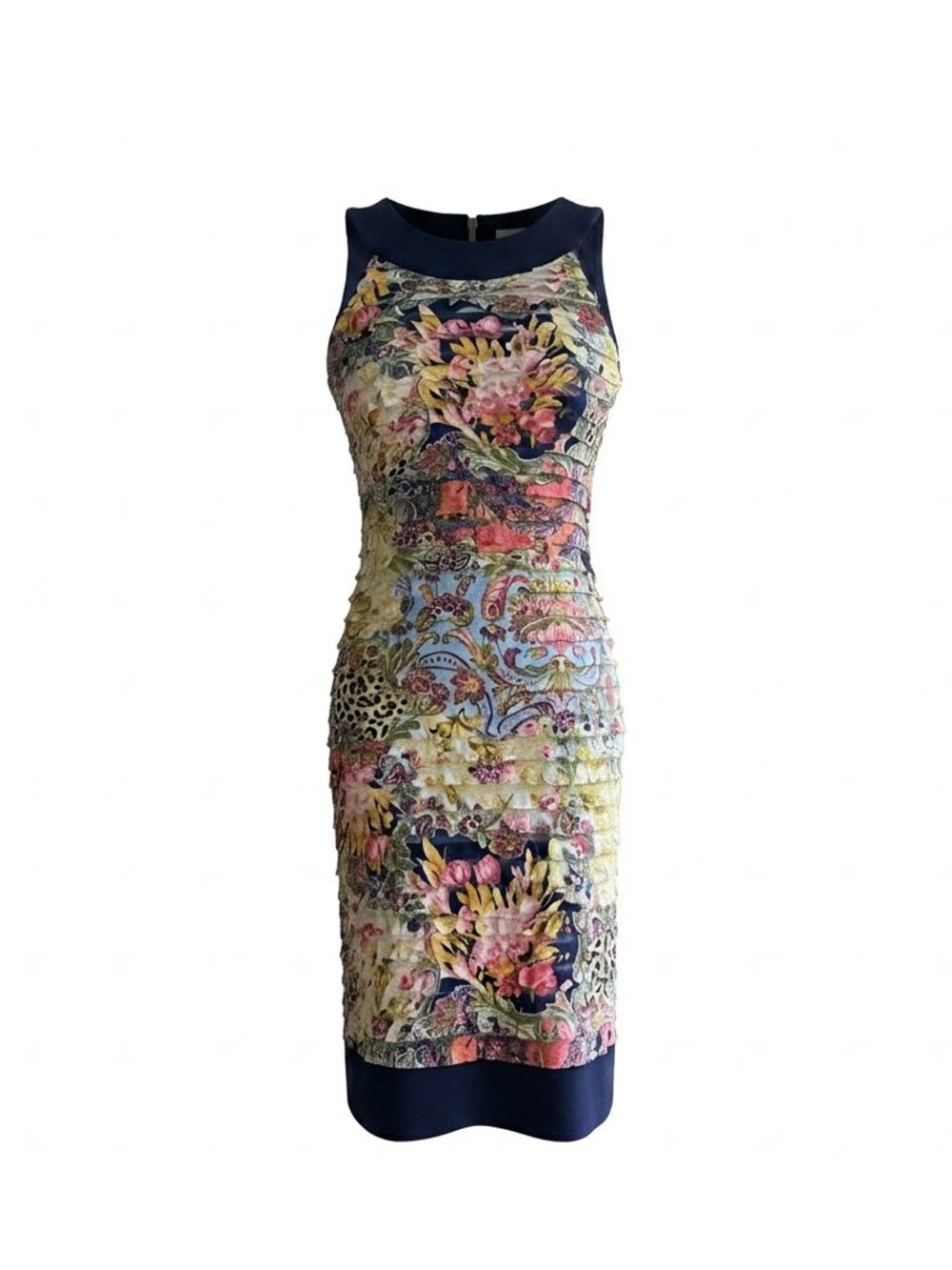 Joseph Ribkoff floral tiered dress size 2